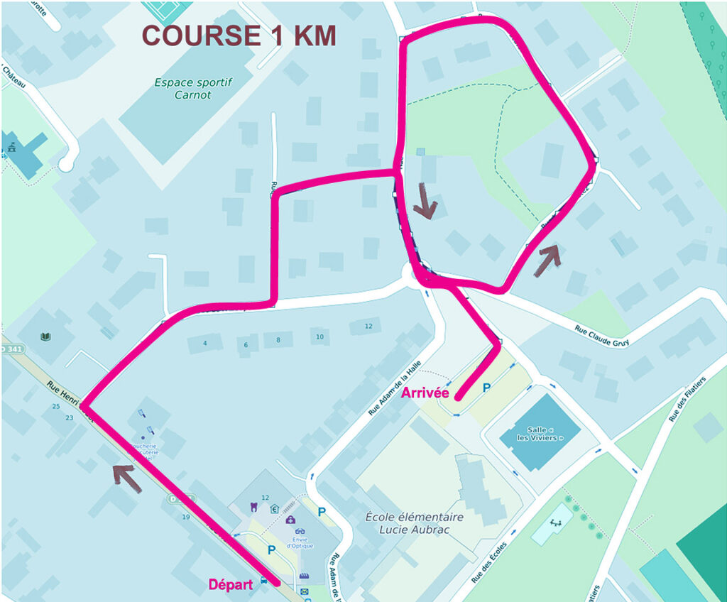 map course 1km